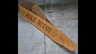 Custom engraved and personalized Suede Leather Guitar Straps