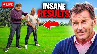 Sir Nick Faldo Fixes An Amateur's Swing LIVE!