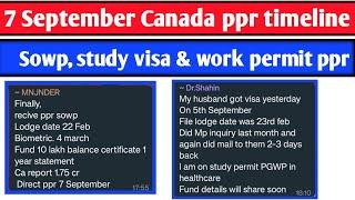 7 September Canada ppr timeline | Today's ppr request timeline canada | Sowp ppr timeline today -1