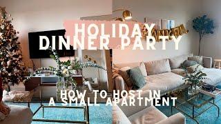 How to Host a Holiday Dinner Party in a Small Apartment! EASY, AFFORDABLE, BEAUTIFUL