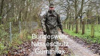 Alte Bundeswehr Ausrüstung : Nässeschutz Gummitex