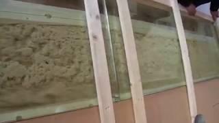 STEICO Zell glass wall test insulation process