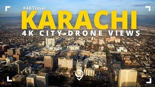 Karachi City 4K Drone Views, Aerial Drive, Sunset, Nightlife & Sea View with Calm Music!