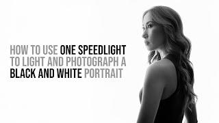 How to use ONE LIGHT to photograph a B&W Portrait. One SpeedLight, 5 SIMPLE Layouts! (Layout 3)