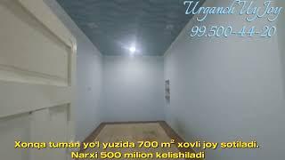 Xonqa tuman yo'l yuzida 700 m² xovli joy sotiladi.Narxi 500 milion kelishiladi