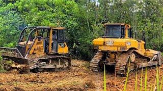 The Easy Way To Clearing The Land Using Dozer CAT D7R and CAT D6G