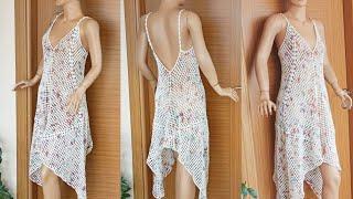 Easy Crochet Beach Dress Tutorial / Crochet Summer Dress #diy