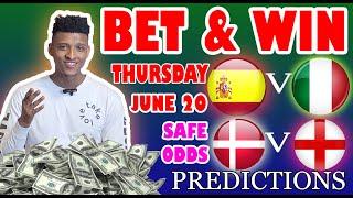 EURO 2024 Football Prediction Today 20-06-2024 |  Betting tips Today | Safe investments |