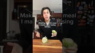 Making a quick meal that I was eating during my 100 weight loss