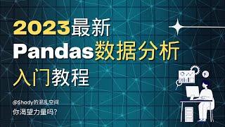 2023最新 2小时Pandas数据分析入门教程 Shady的混乱空间 #python #pandas  #数据分析 #ai #数据挖掘