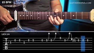 Rosanna - Toto Guitar Solo with tabs normal speed and slow tempo Easy guitar solo best guitar lesson