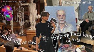 studying at the Imperial Academy of Arts VLOG painting and partying