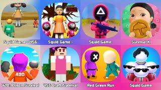 Squid Game 456, Survival Challenge, 420 Prison Survival, 456 Craft Survival, Squid Game 3D