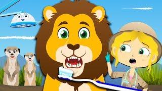 Brush Your Teeth Song | Dr Poppy On Safari | Nursery Rhymes & Kids Songs | Animals For Toddlers