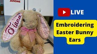 How to Embroider Easter Bunny Ears on a single needle machine using my Janome 500E