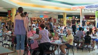 Flash Mob - Sing "America The Beautiful" at Food Court  (HD) 