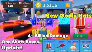 Update! Got New Weapons! New Godly Hats! 4 Billion Damage! New Pets! - Unboxing Simulator