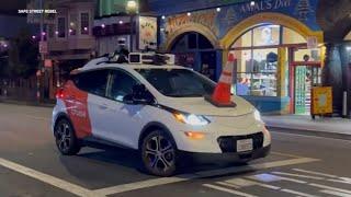 SF group placing traffic cones on self-driving cars to disable them