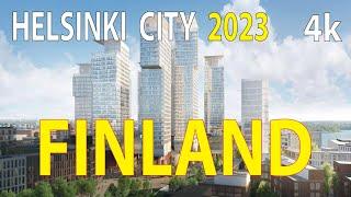 Helsinki City , Finland 4K By Drone 2023