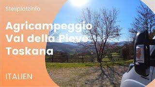 Agricampeggio Val della Pieve  Toskana Wohnmobilstellplatz, ganzjährig geöffnet, nähe Arezzo