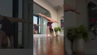 Handstand practice in the studio! stretching