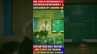 How Sense of Responsibility is Checked in SSB Interview |Join 21 Days SSB Batch for Your Preparation