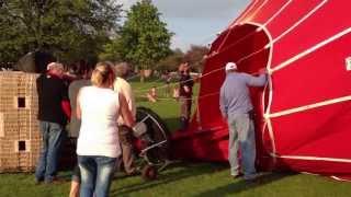 Hot Air Balloon Inflation and Launch - Royal Victoria Park Bath