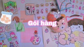 Gói hàng squishy,sticker màu hồng/Packing order with me/LTV channel