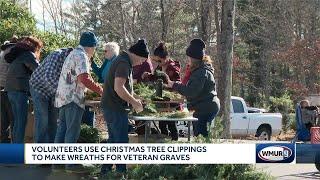 Volunteers make wreaths for New Hampshire veterans' gravesites