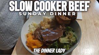 SLOW COOKER BEEF SUNDAY DINNER