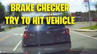 BRAKE CHECKER TRY TO HIT VEHICLE | Idiots In Cars, Road Rage, Idiot Driver USA & Canada 2024