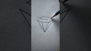 Drawing Diamond like A Pro #shorts #shortsfeed #youtubeshorts #art