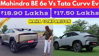 Mahindra BE 6e Vs TATA Curvv Ev 2024 | Mahindra BE 6e Price, Range #mahindra #SUV #curvvev