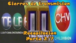 Recopilación cierre de transmisiones tv latinoamericana - Parte 2