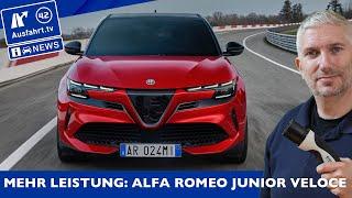 Alfa Romeo Junior Veloce bekommt mehr Leistung  ab Werk AusfahrtTV News