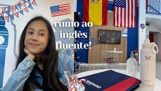 primeiro dia de aula no curso de inglês! | como é a aula na Wizard, material nível W4, minha unidade