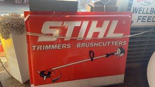 THEMOWERMEDIC1 is live! COOL STIHL DEALER SIGN!