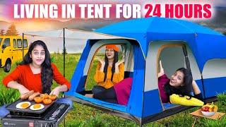 LIVING IN ONE TENT FOR 24 HOURS CHALLENGE  | PULLOTHI