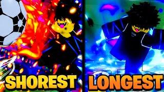 Shortest To Longest SHOTS in Blue Lock Rivals