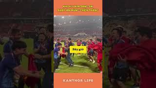 HLV KIM SANG SIK NHẢY ĂN MỪNG CHIẾN THẮNG #doituyenvietnam #hlvkimsangsik #football #funny