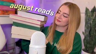 ASMR the 6 books i read in august  monthly reading wrap-up