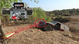 Harbor Freight 12000lb Winch CLIFF Test!