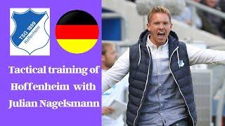 Tactical training of Hoffenheim football club with coach Julian Nagelsmann