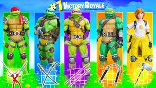 The *RANDOM* NINJA TURTLES Skin Challenge In Fortnite!