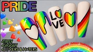  PRIDE | RAINBOW NAIL ART DESIGN | LGBTQ+ | Bright Summer Nails | Gel Polish