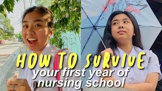 HOW TO SURVIVE YOUR FIRST YEAR OF NURSING ‍️️ | Hey It's Ely!