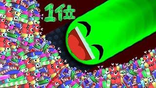 スリザリオで１位になったプレイがやばい【 slither.io  】