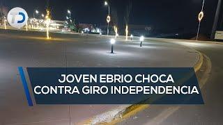 Joven choca contra el Giro Independencia; iba ebrio