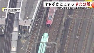 新幹線はやぶさ・こまち、またも分離　2024年9月に続くトラブル　7日まで連結運行は取りやめ　秋田 (25/03/06 20:00)