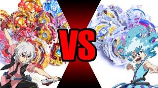 ALL LONGINUS vs ALL SPRIGGANS - LUI vs SHU | Beyblade Burst Super King ベイブレードバーストスーパーキング